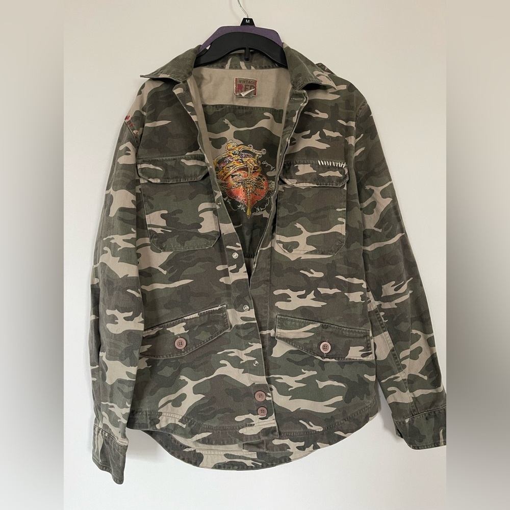 Vintage Red Camouflage Jacket -Small